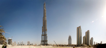 Панорама Бурдж Дубай самого высого здания в мире